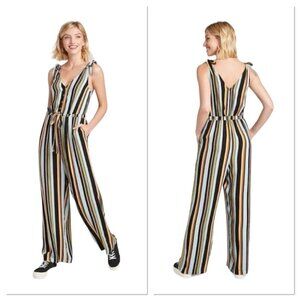 Xhilaration Women's Pants & Jumpsuits‎ Multicolor Striped Sleeveless V-Neck XXL